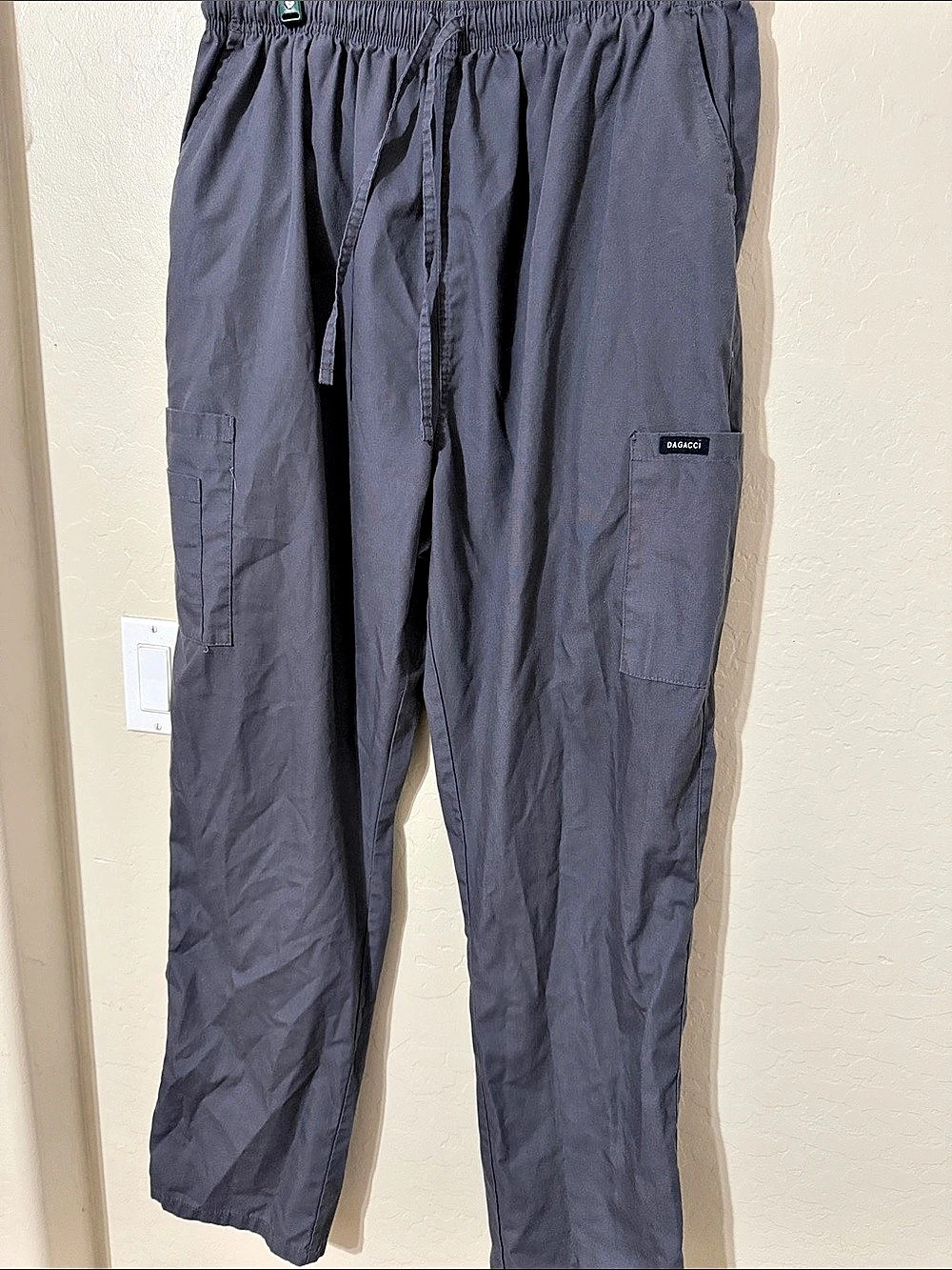 Dagacci Unisex Medical Scrub Cargo Pants Gray